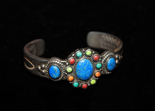 Vintage Sterling Silver Don Lucas "High Desert" Southwestern Cuff