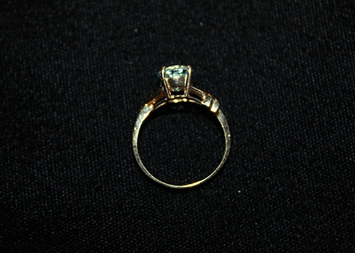 14K Gold Ring with Sky Blue Topaz Stone
