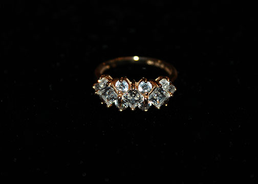 10K Gold Ring with Cubic Zirconia Stones
