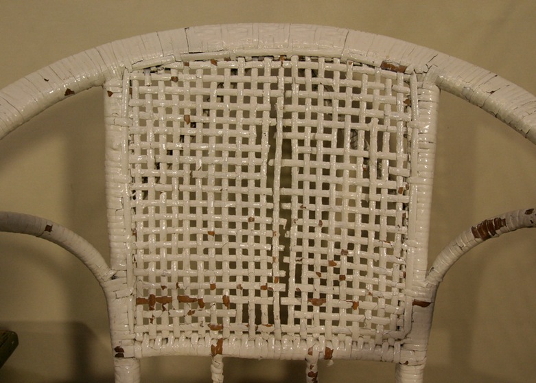 Vintage Wicker Chair and Coffee Table