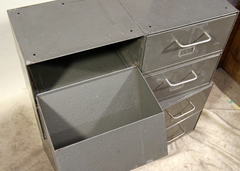 Vintage Industrial Wall Hanging File Drawer