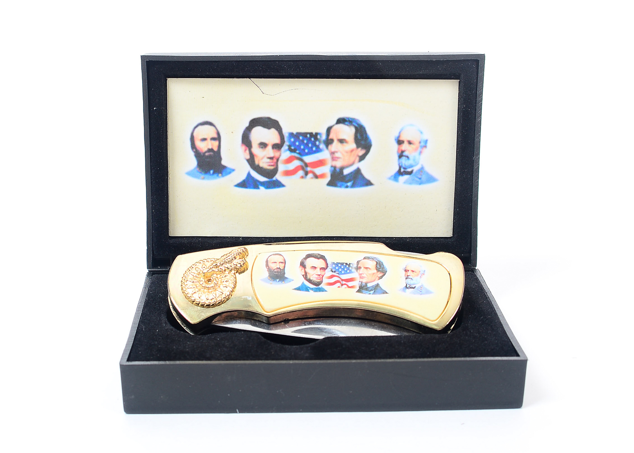 Civil War Motif Pocket Knife