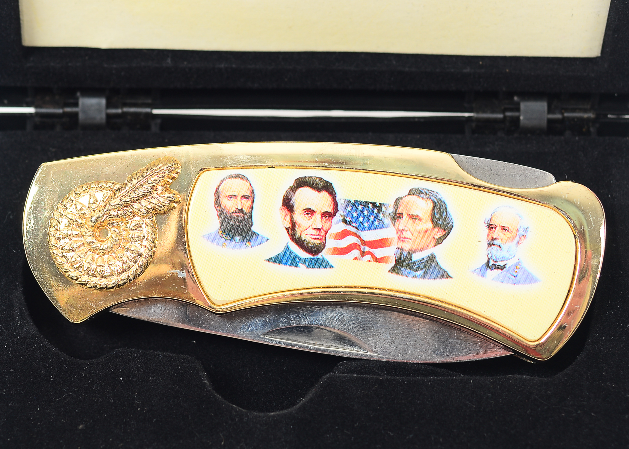 Civil War Motif Pocket Knife