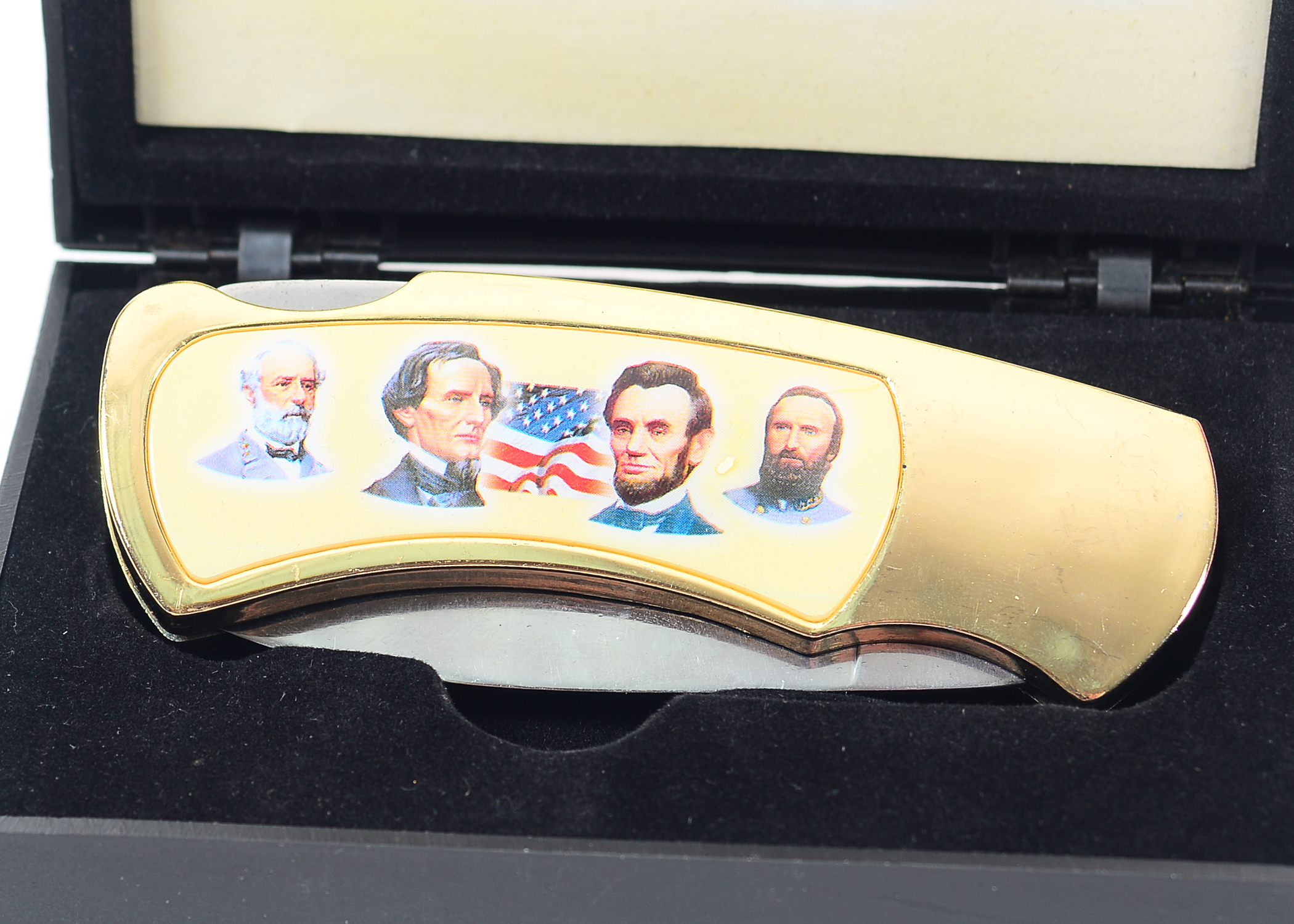 Civil War Motif Pocket Knife