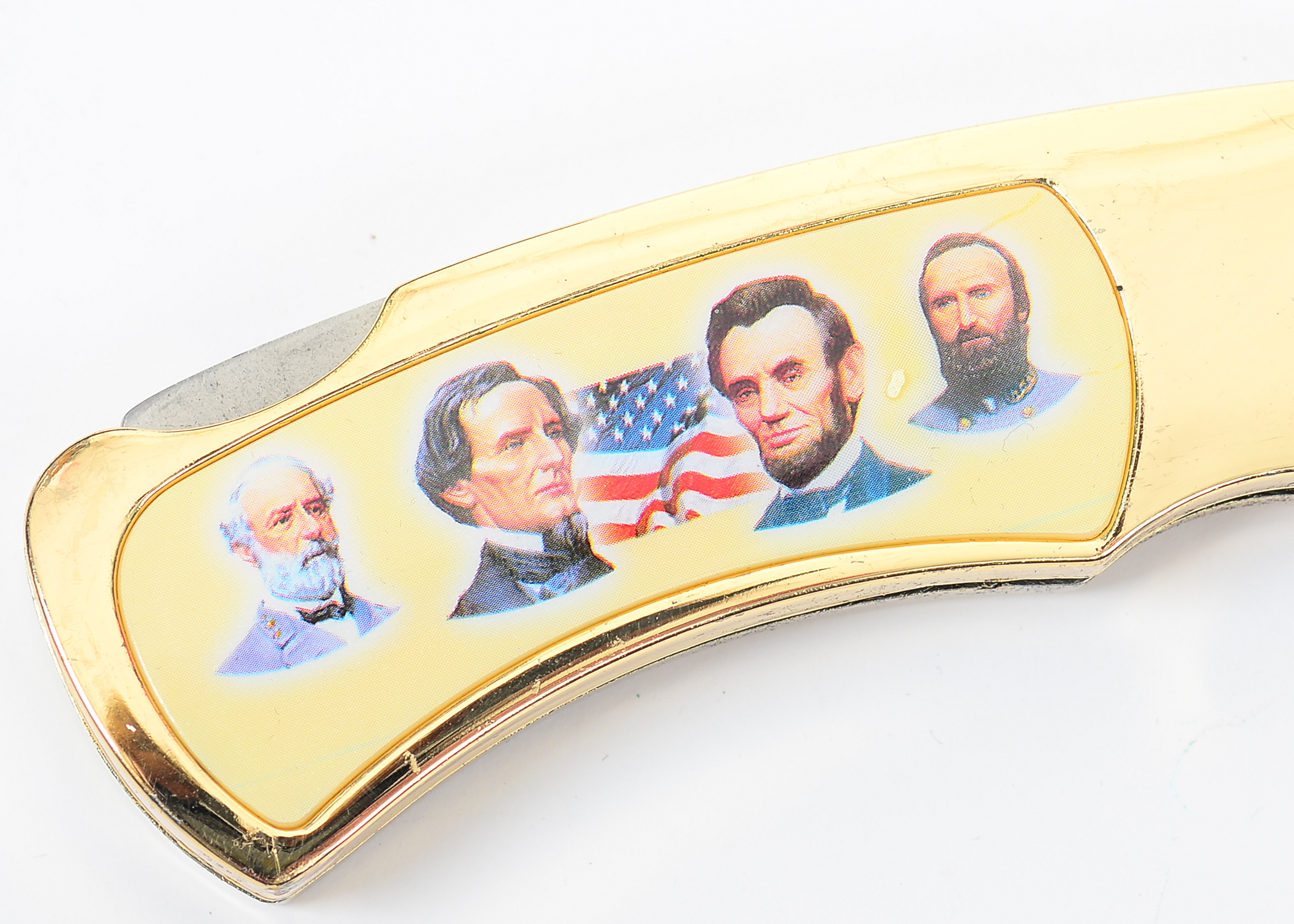 Civil War Motif Pocket Knife