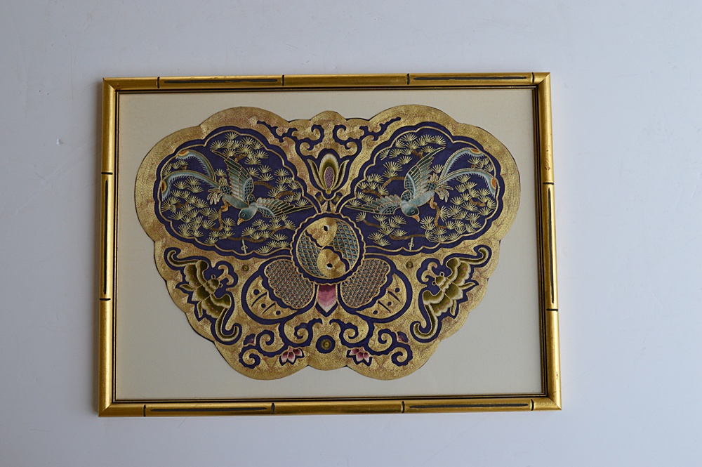 Pair of Framed Embroidered Chinese Silks