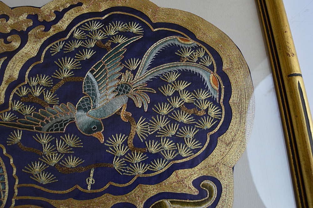 Pair of Framed Embroidered Chinese Silks