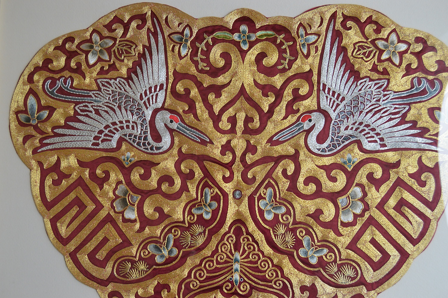 Pair of Framed Embroidered Chinese Silks