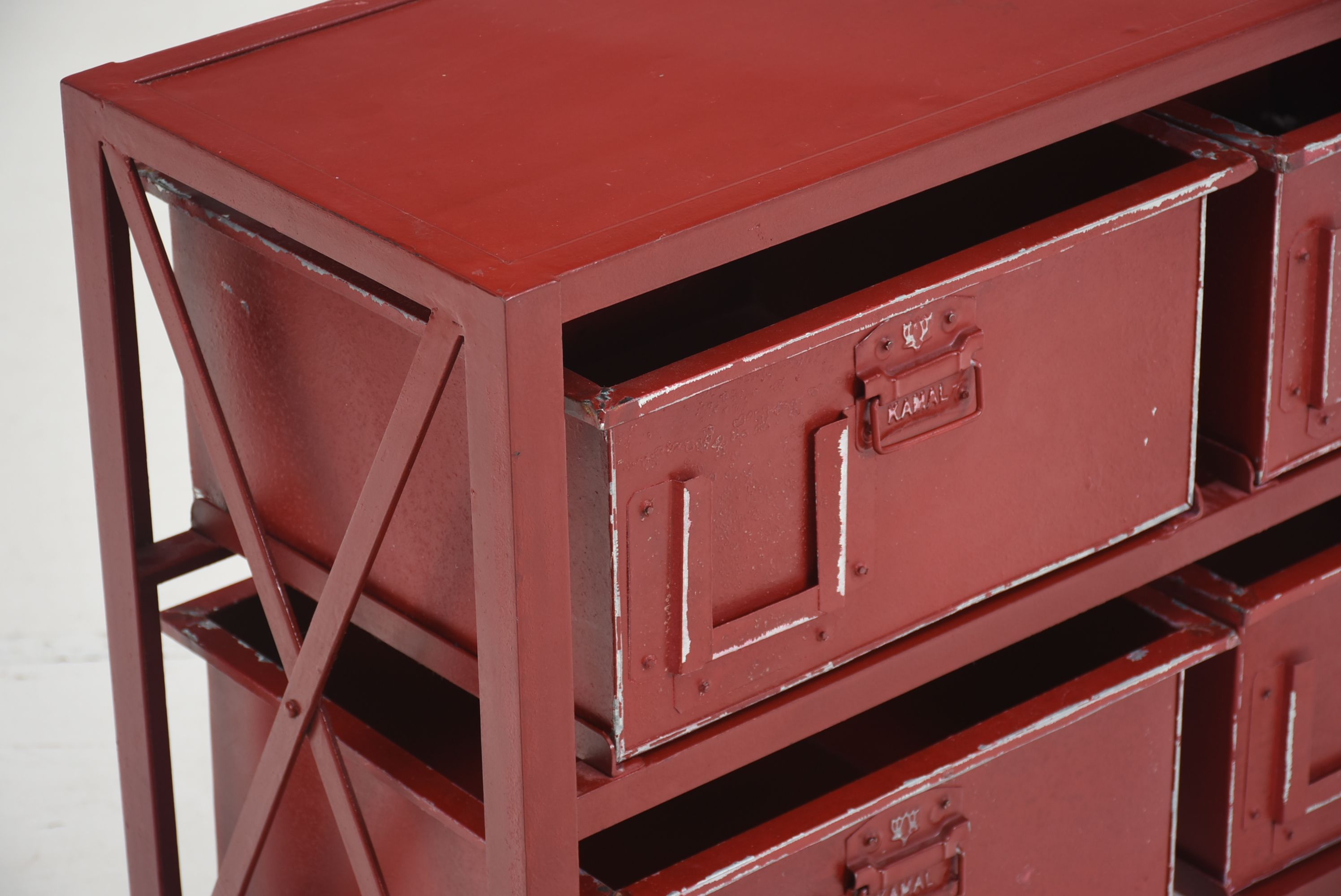 Red Metal Utility Storage Unit