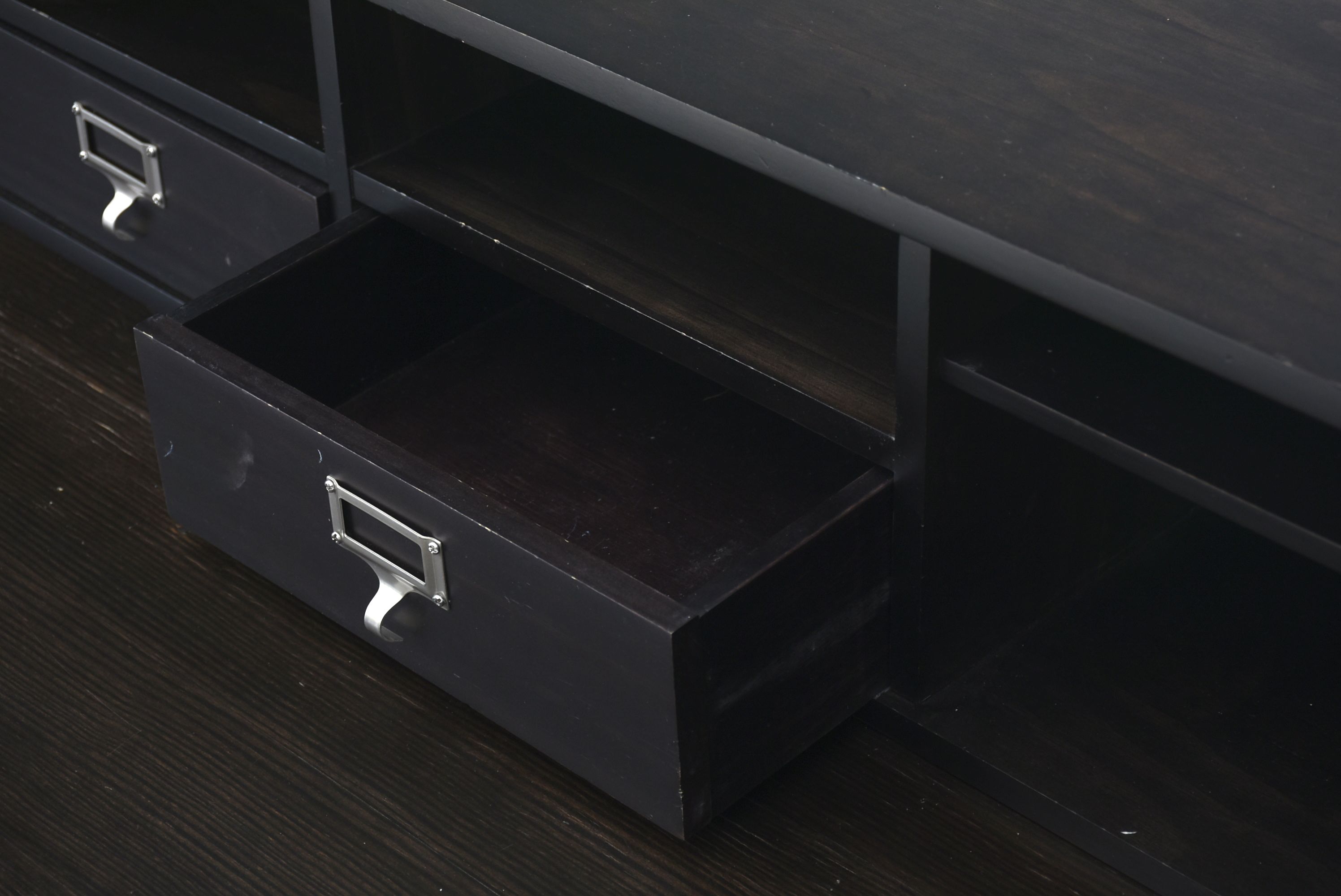 Pottery Barn "Bedford" Black Contemporary Office Desk