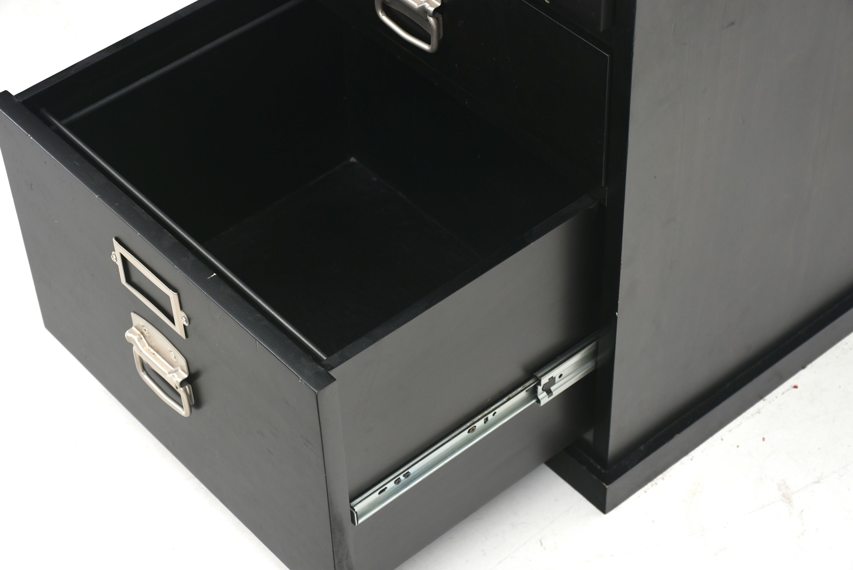 Pottery Barn "Bedford" Black Contemporary Office Desk