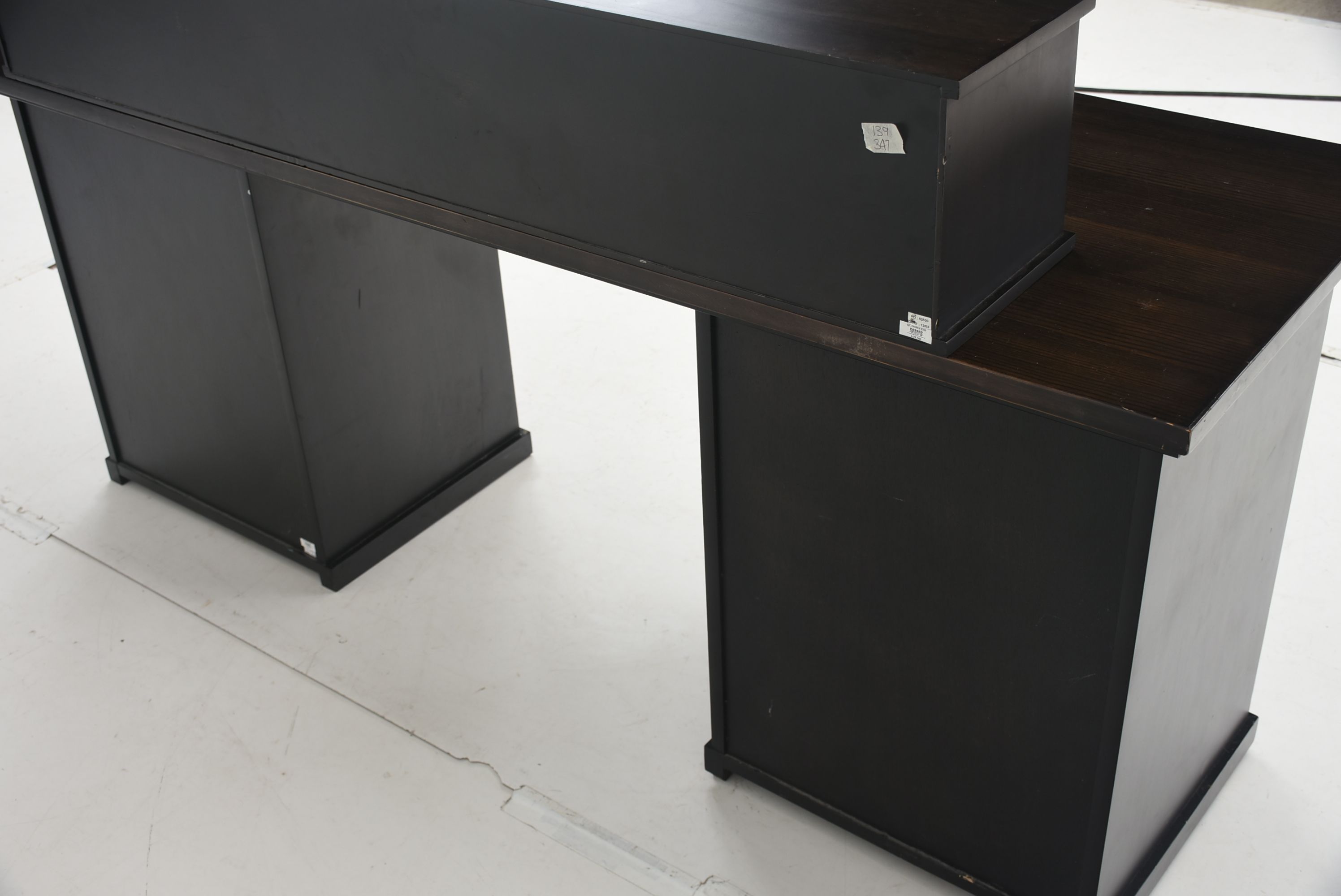 Pottery Barn "Bedford" Black Contemporary Office Desk