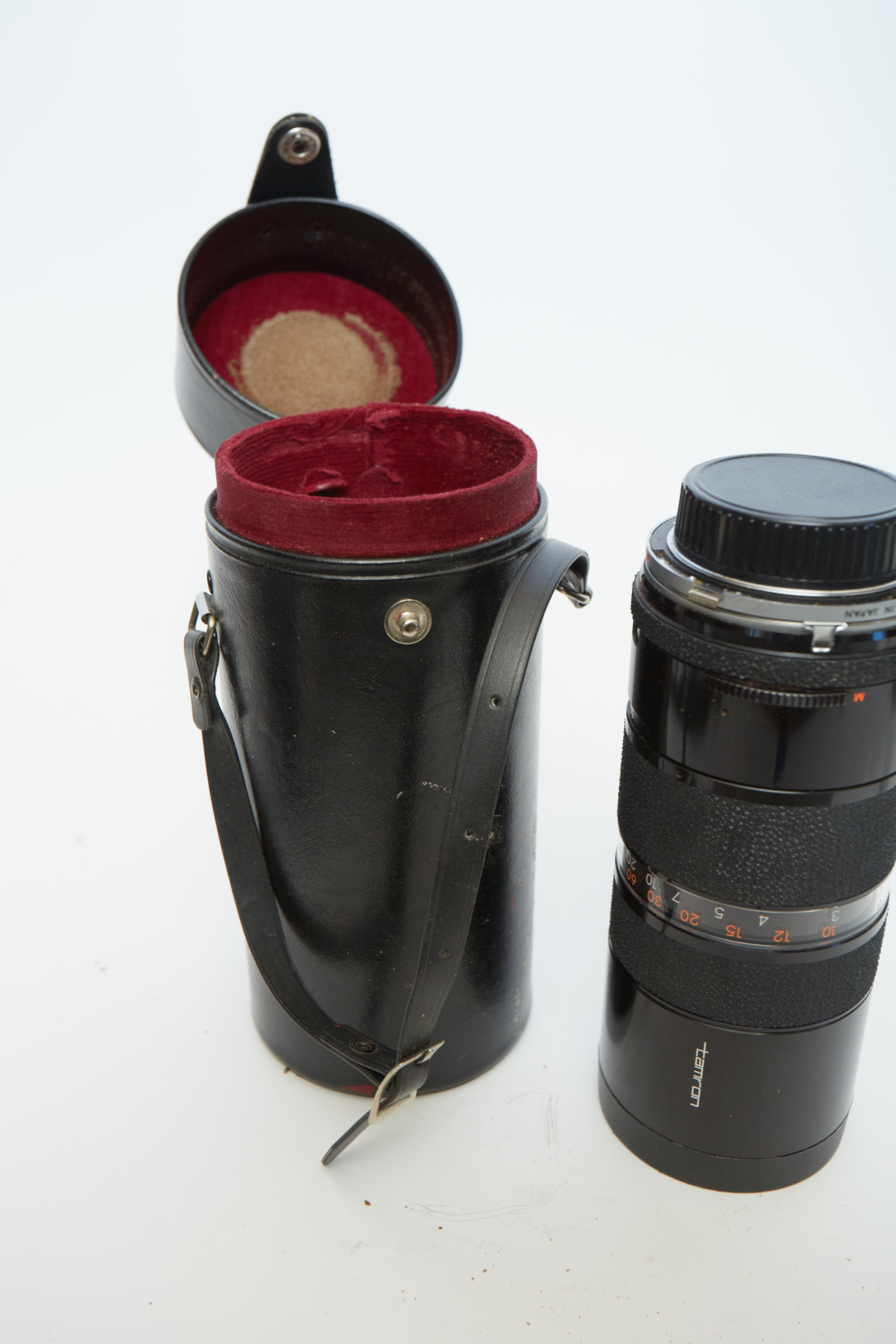 Vintage Olympus OM-1 SLR Camera with Three Lenses