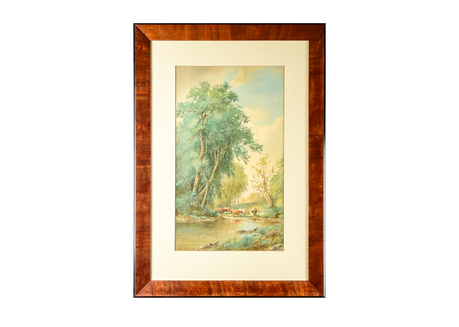 Junius Sloan 1886 Original Watercolor Painting