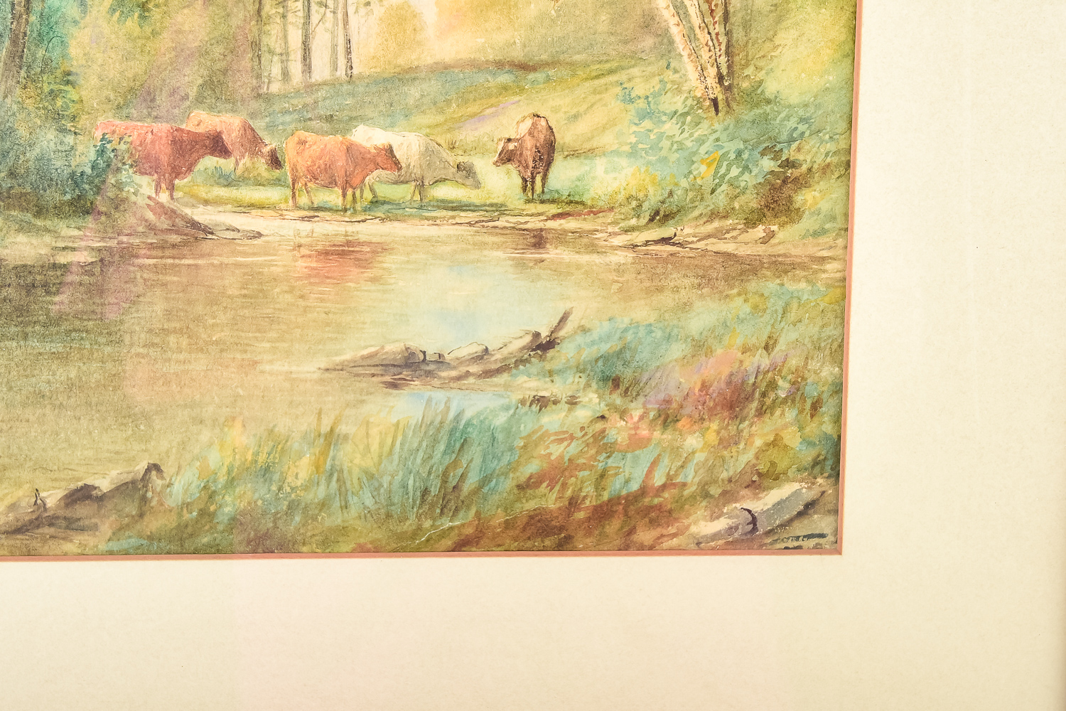 Junius Sloan 1886 Original Watercolor Painting