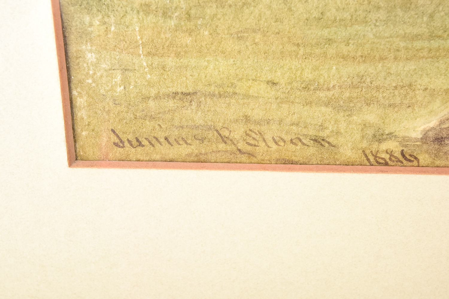 Junius Sloan 1886 Original Watercolor Painting