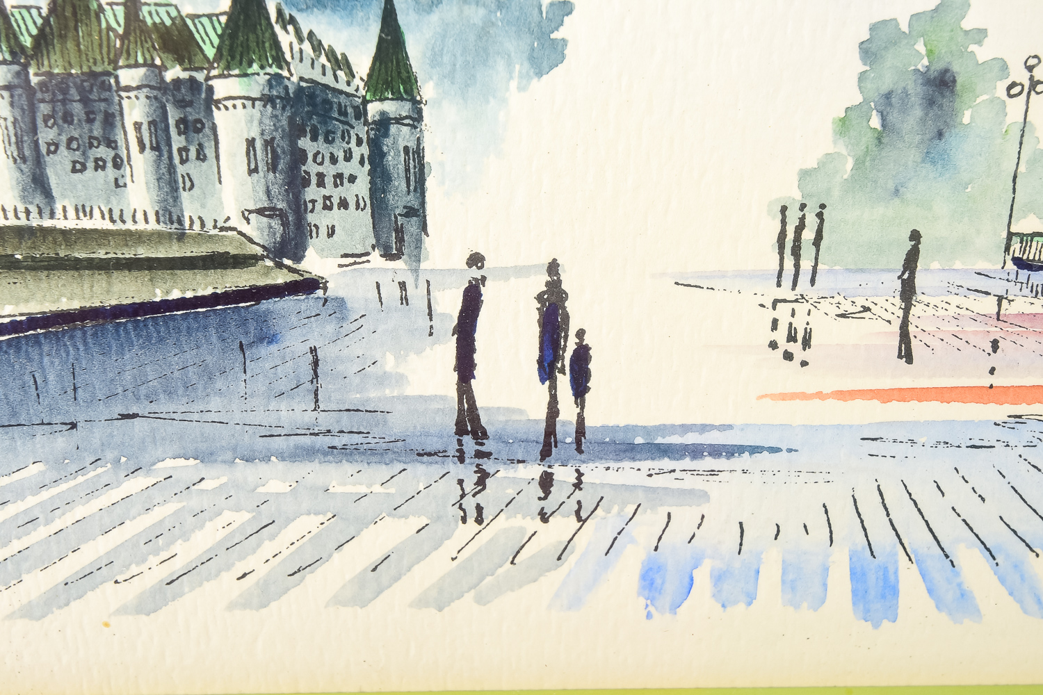 Framed Watercolor Painting