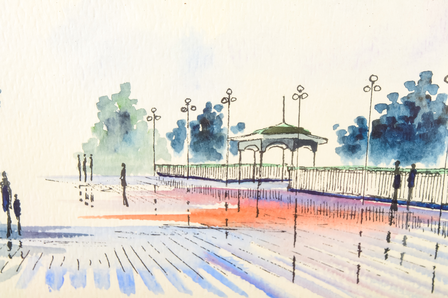 Framed Watercolor Painting