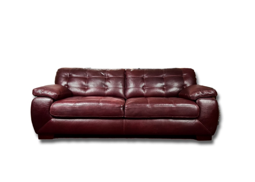 Plush Leather Sofa
