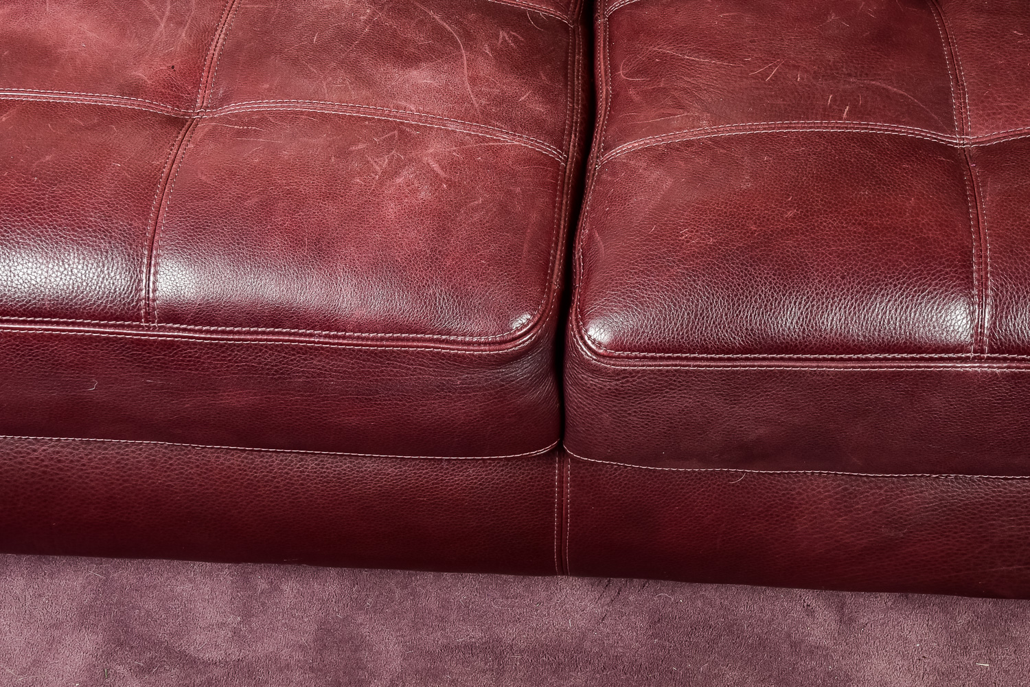 Plush Leather Sofa