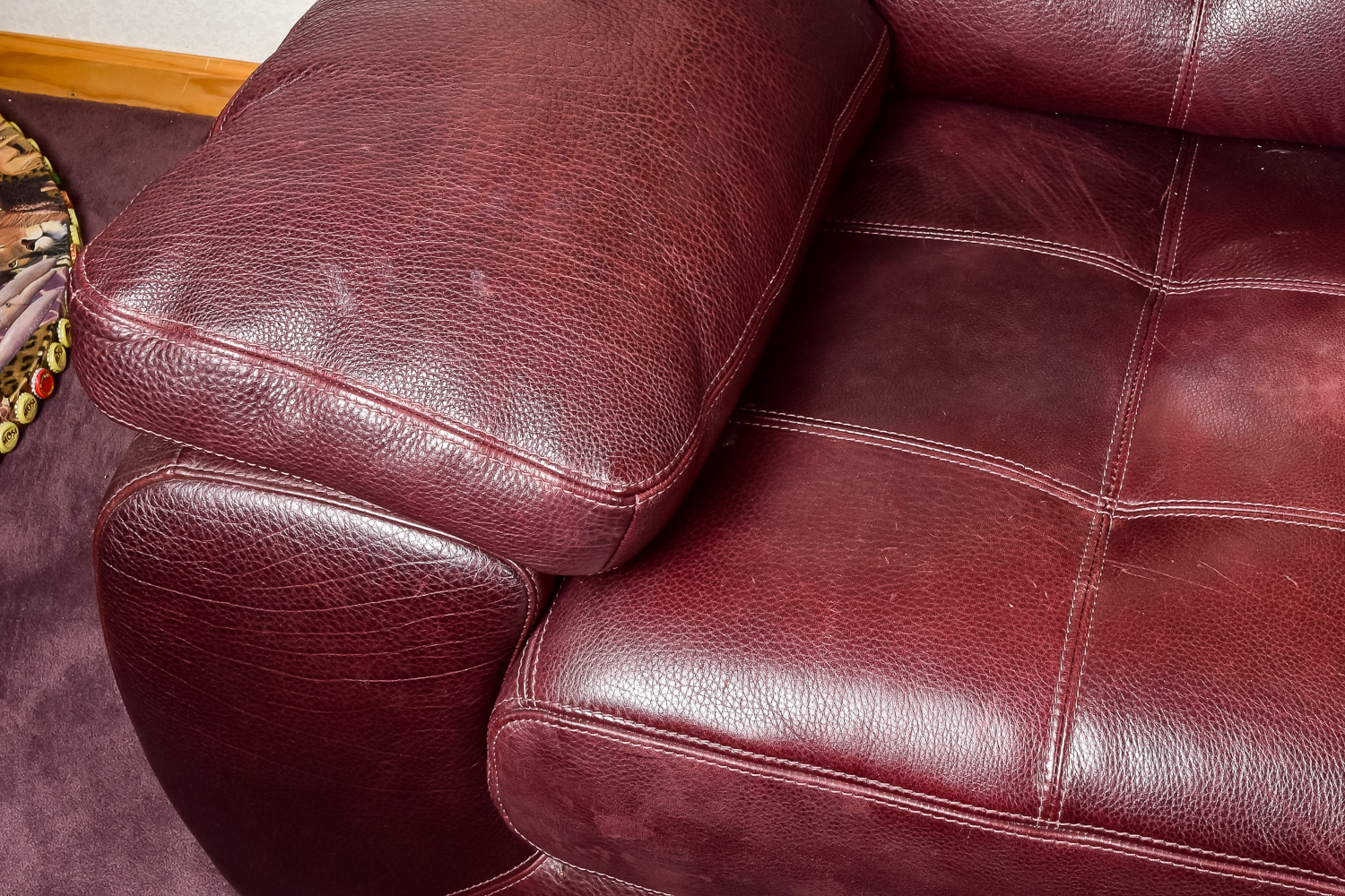 Plush Leather Sofa