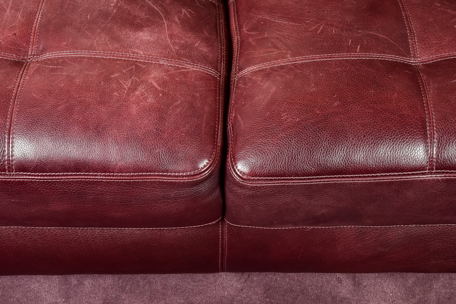 Plush Leather Sofa
