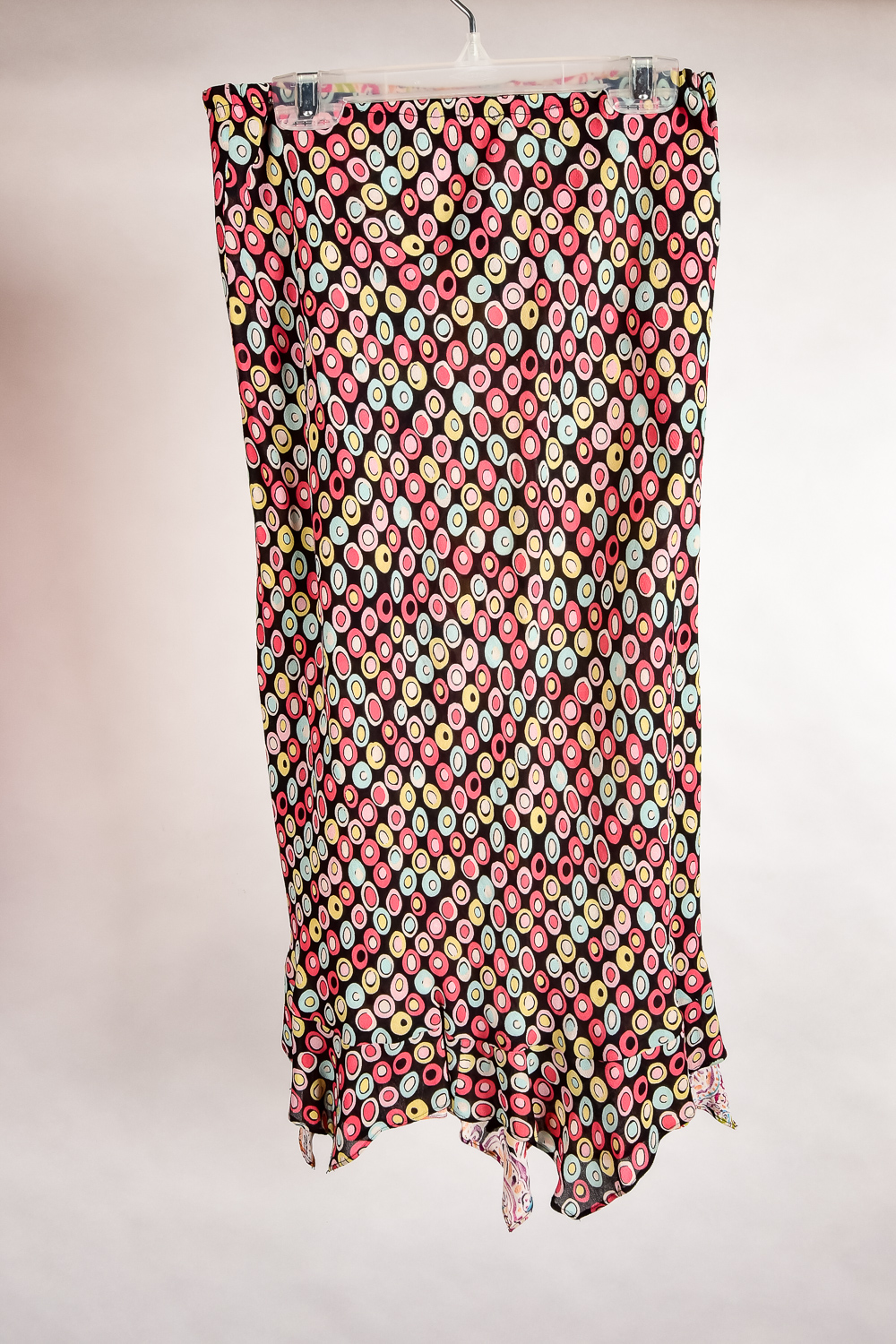 Women's Printed Silk Blouse and Skirt