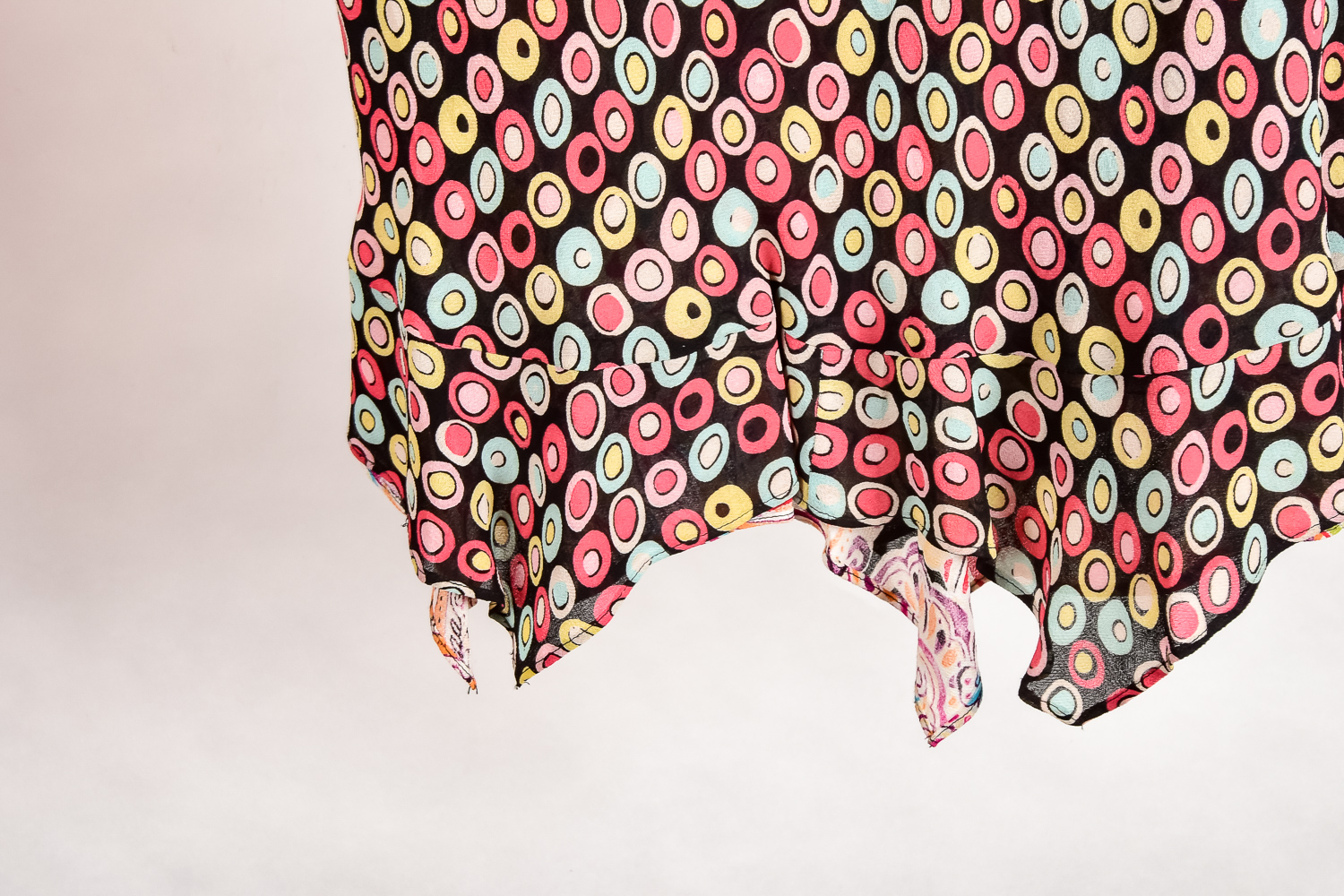 Women's Printed Silk Blouse and Skirt