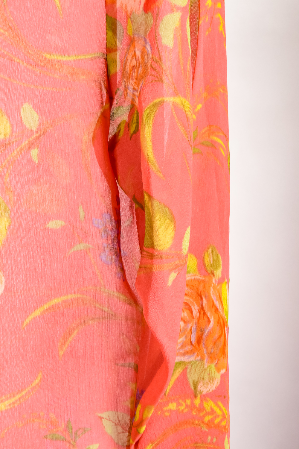 Women's Printed Silk Blouse and Skirt