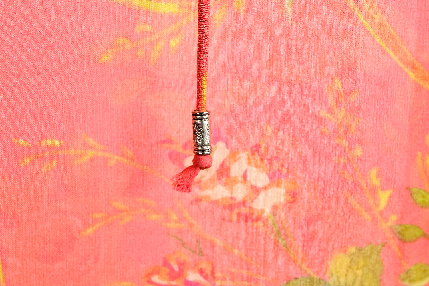 Women's Printed Silk Blouse and Skirt