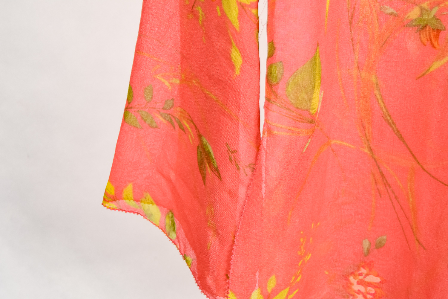 Women's Printed Silk Blouse and Skirt