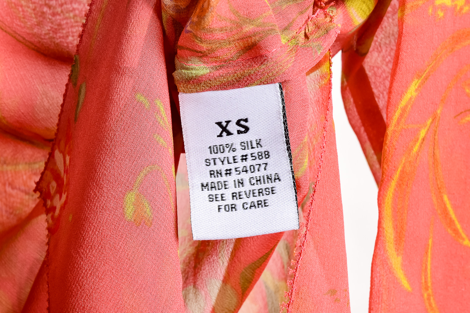 Women's Printed Silk Blouse and Skirt