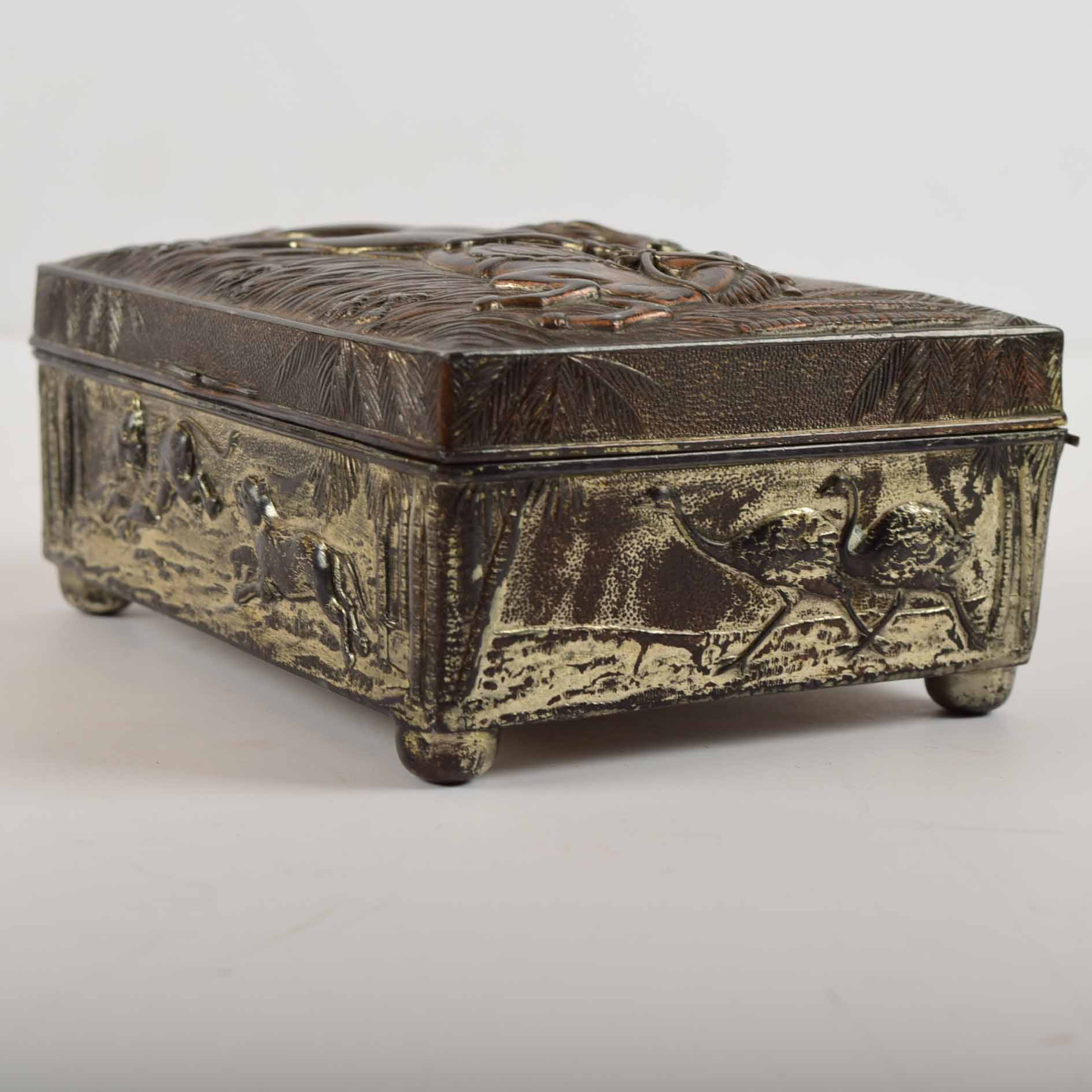 Vintage Japanese Raised Relief Cigarette Box