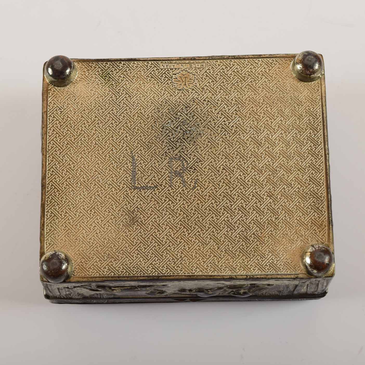 Vintage Japanese Raised Relief Cigarette Box