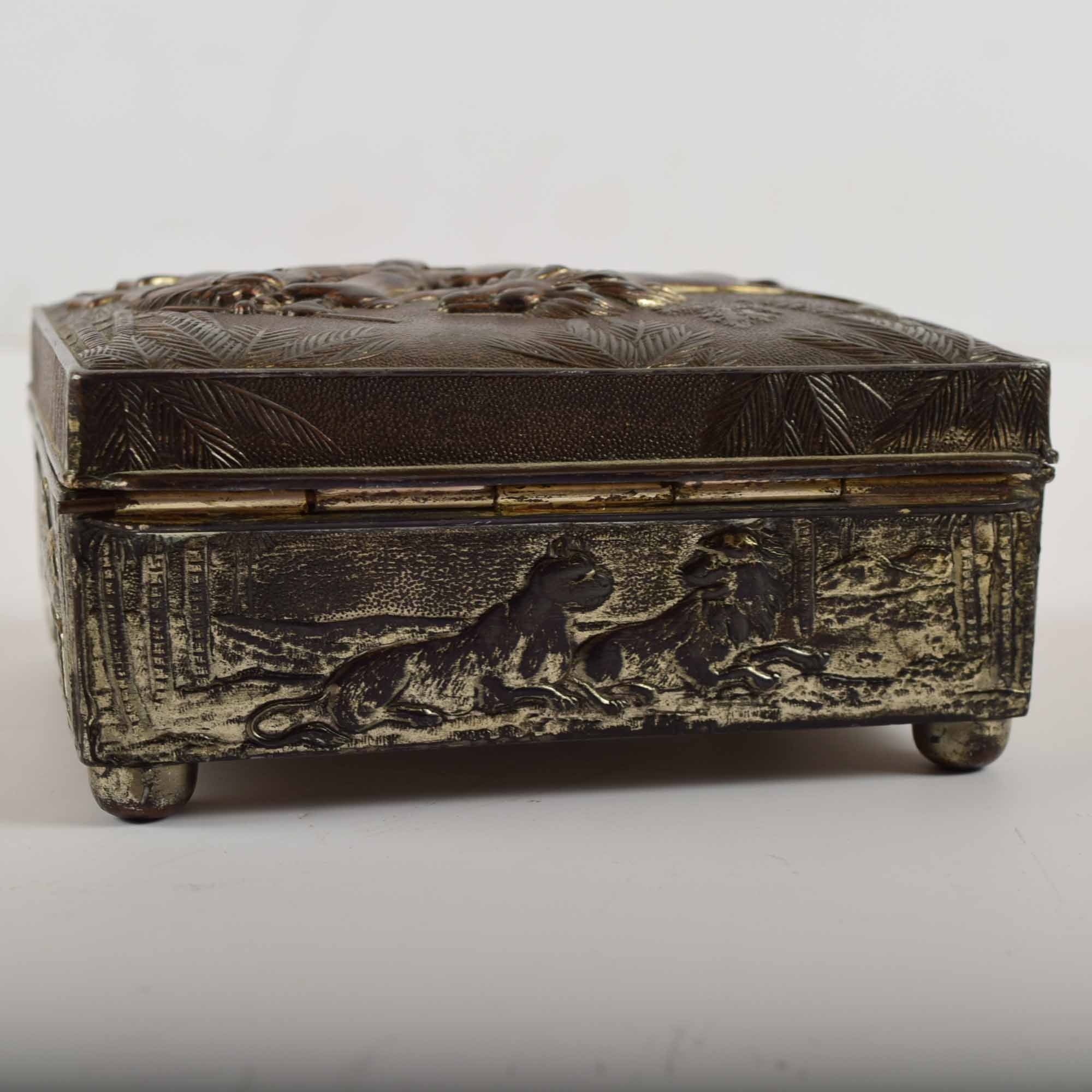 Vintage Japanese Raised Relief Cigarette Box