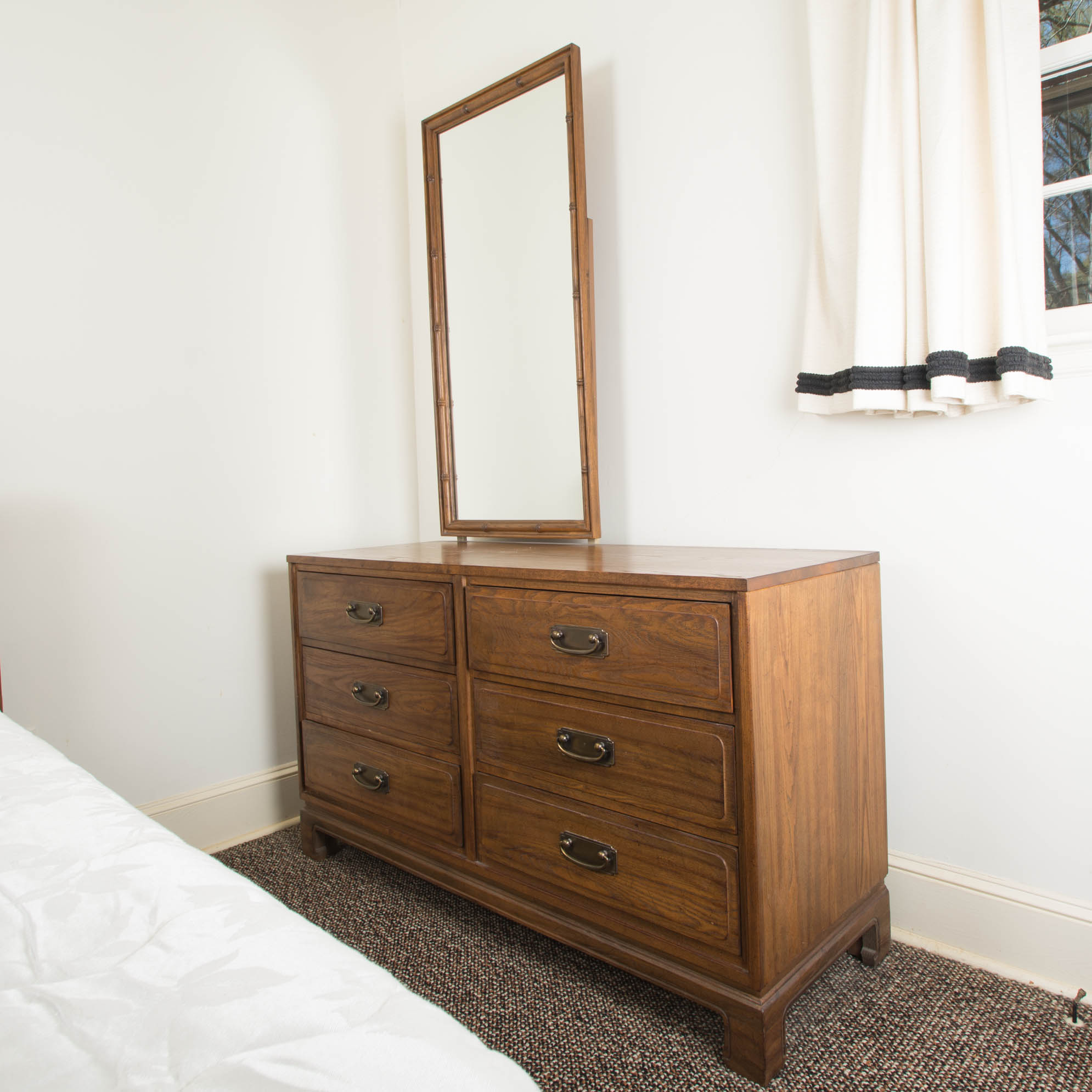Mid-Century Style Dresser and Mirror by Davis Cabinet Company