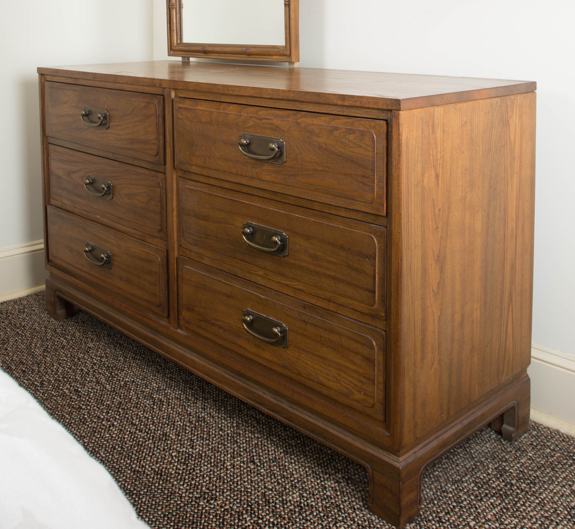 Mid-Century Style Dresser and Mirror by Davis Cabinet Company