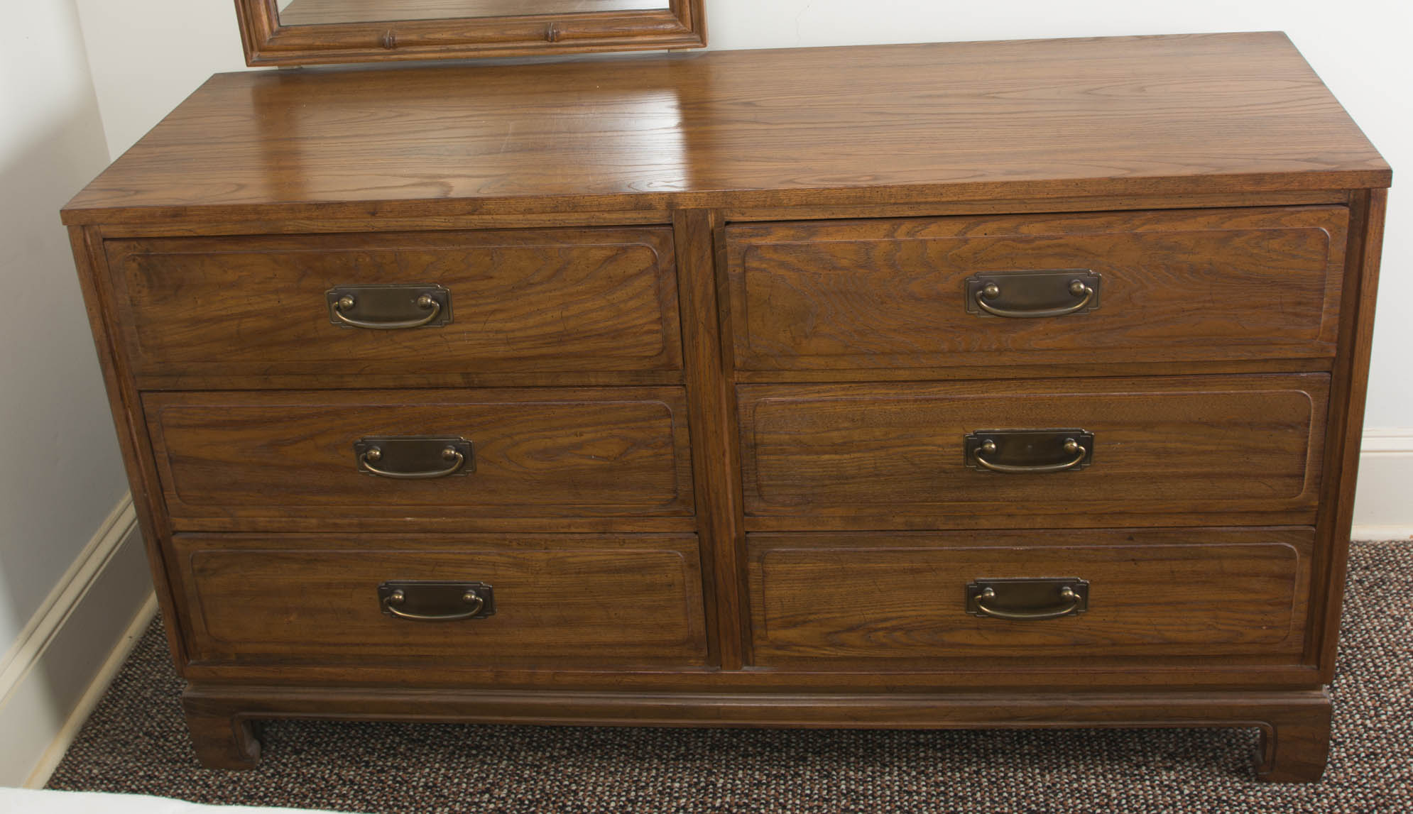 Mid-Century Style Dresser and Mirror by Davis Cabinet Company