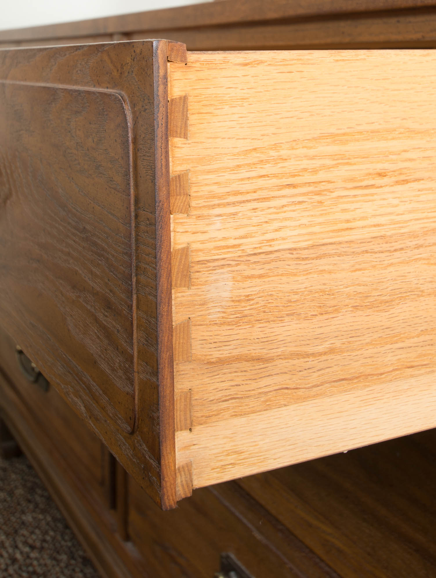 Mid-Century Style Dresser and Mirror by Davis Cabinet Company