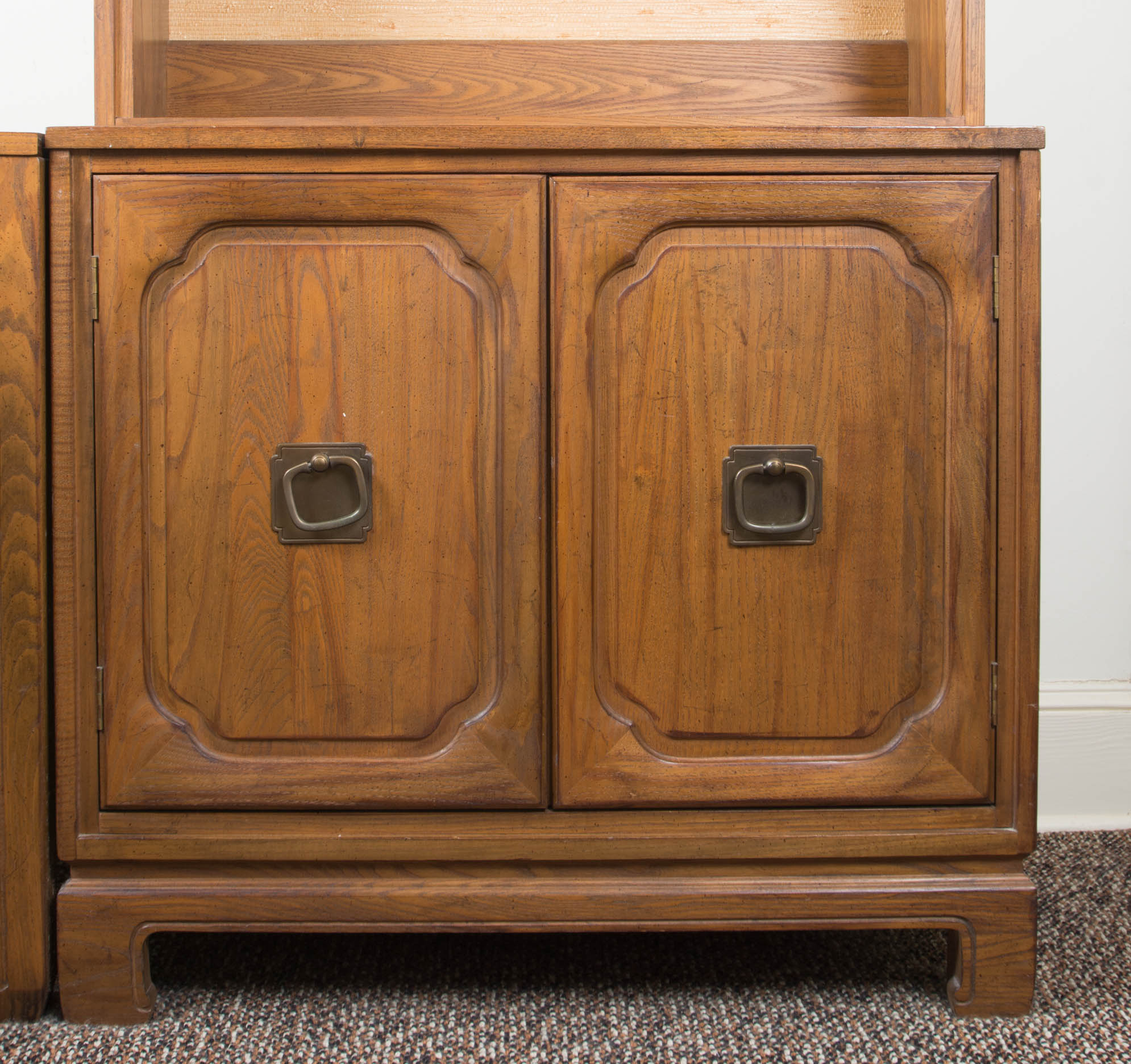 Mid-Century Style Bookcase with Storage by Davis Cabinet Comapny