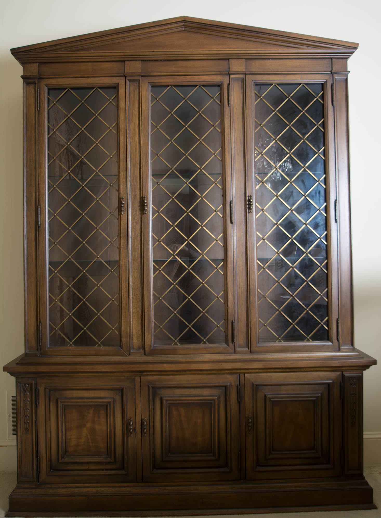 Drexel Heritage Walnut China Cabinet