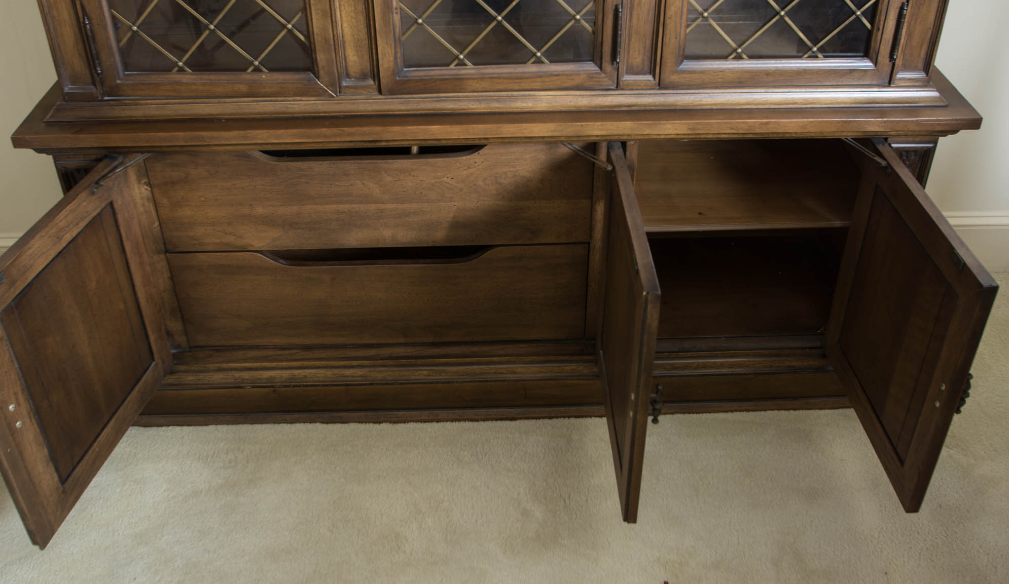 Drexel Heritage Walnut China Cabinet