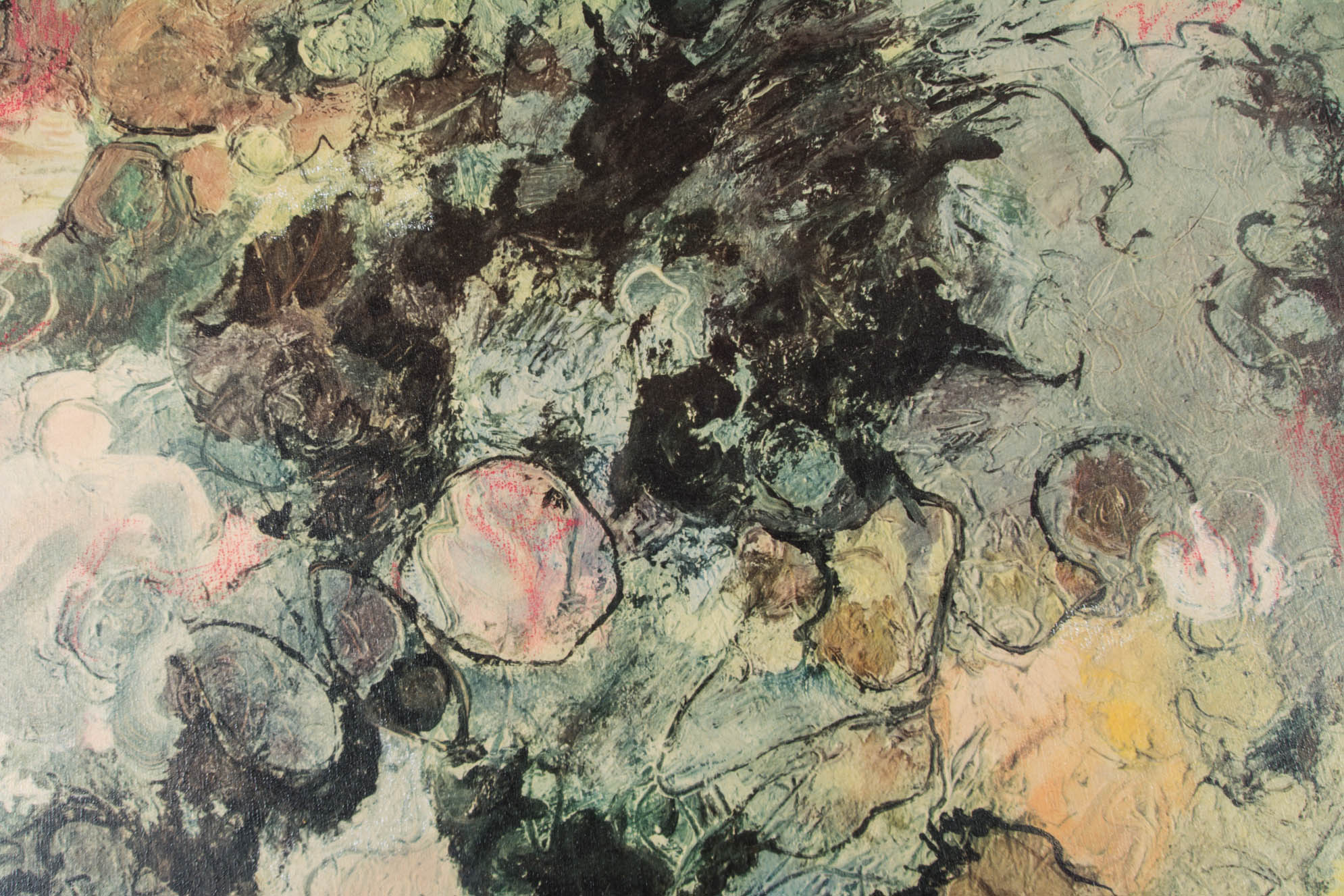 Rolf Cavael Modern Floral Giclee on Board