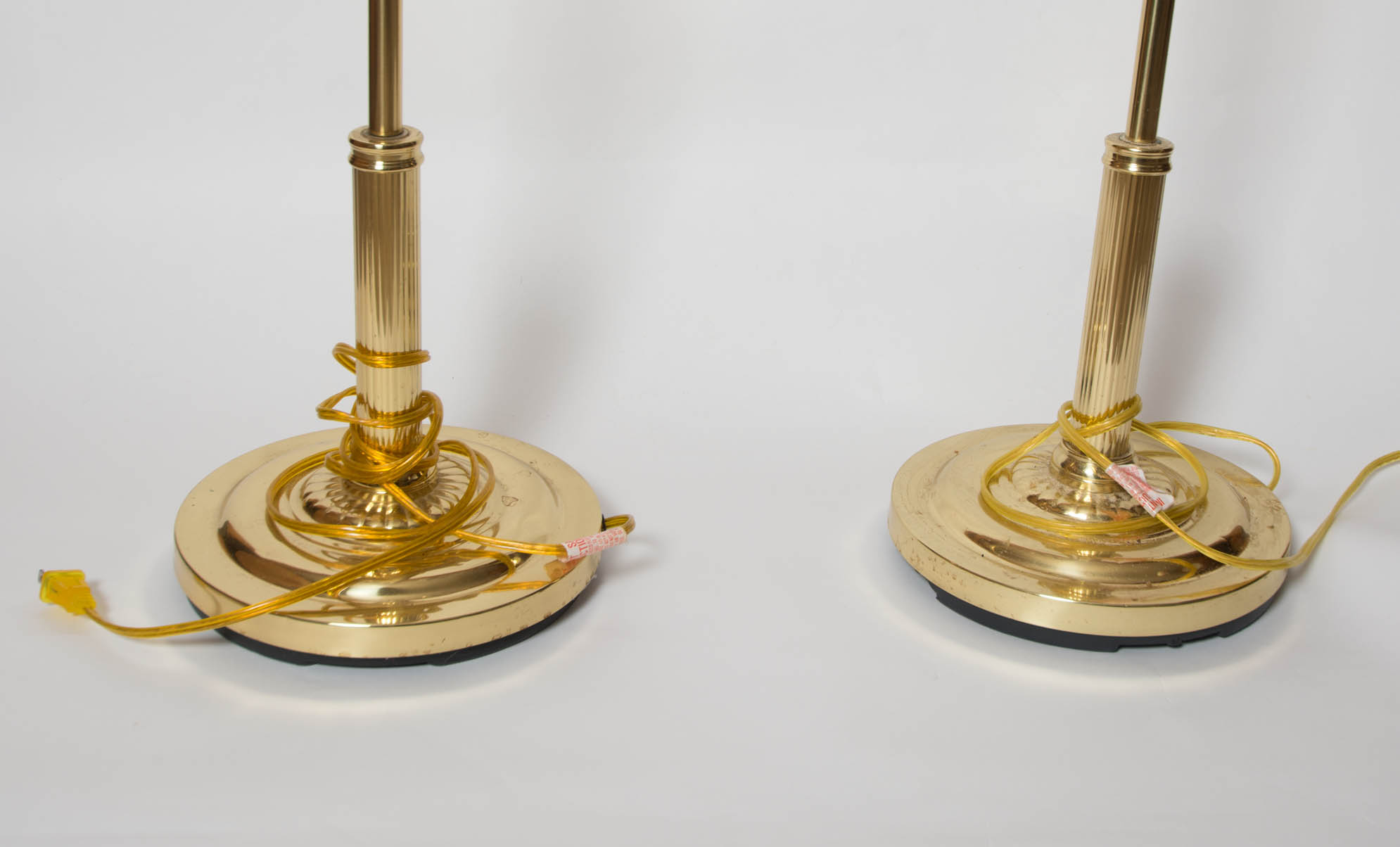 Pair of Brass Finish Floor Lamps