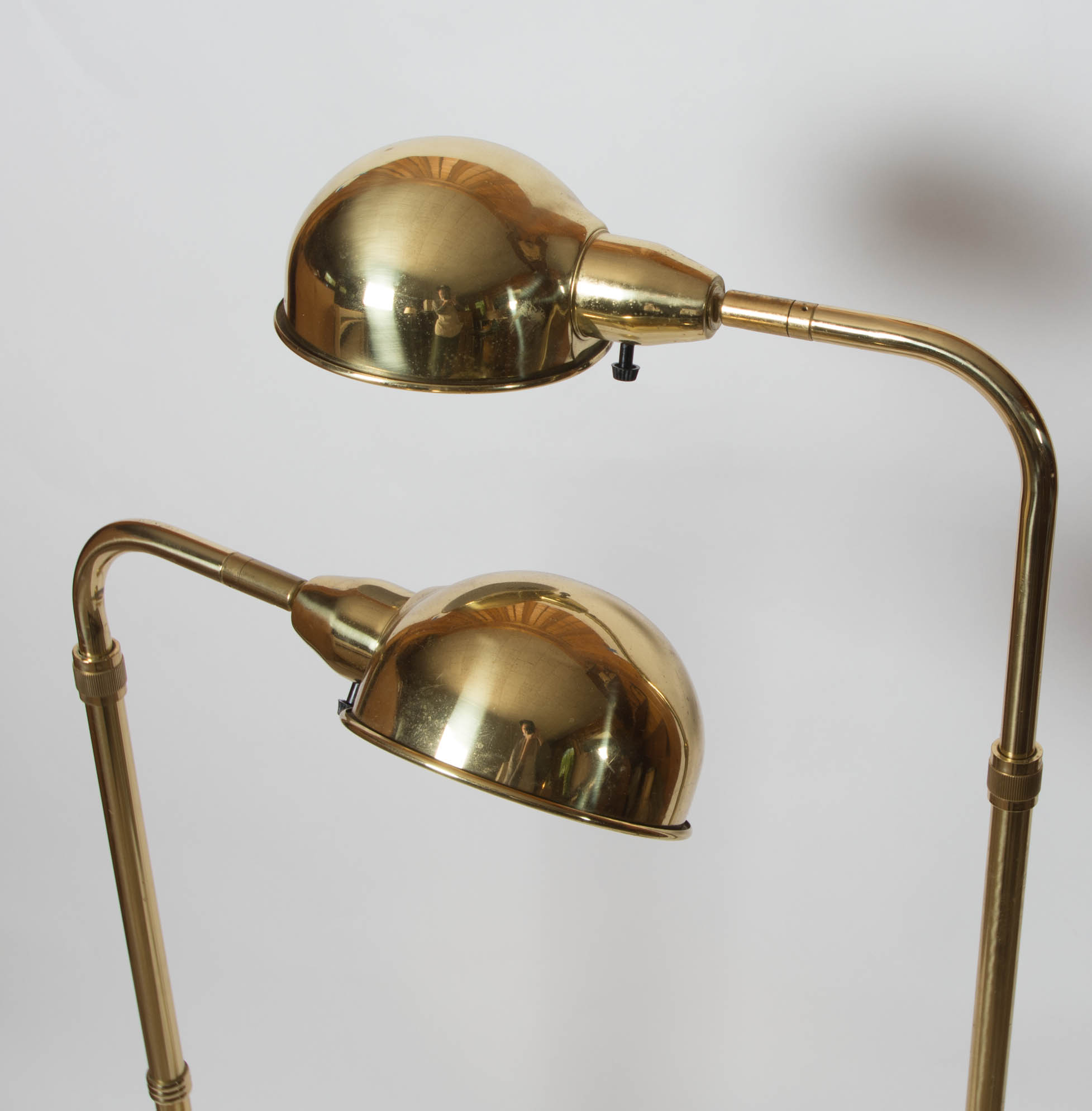 Pair of Brass Finish Floor Lamps