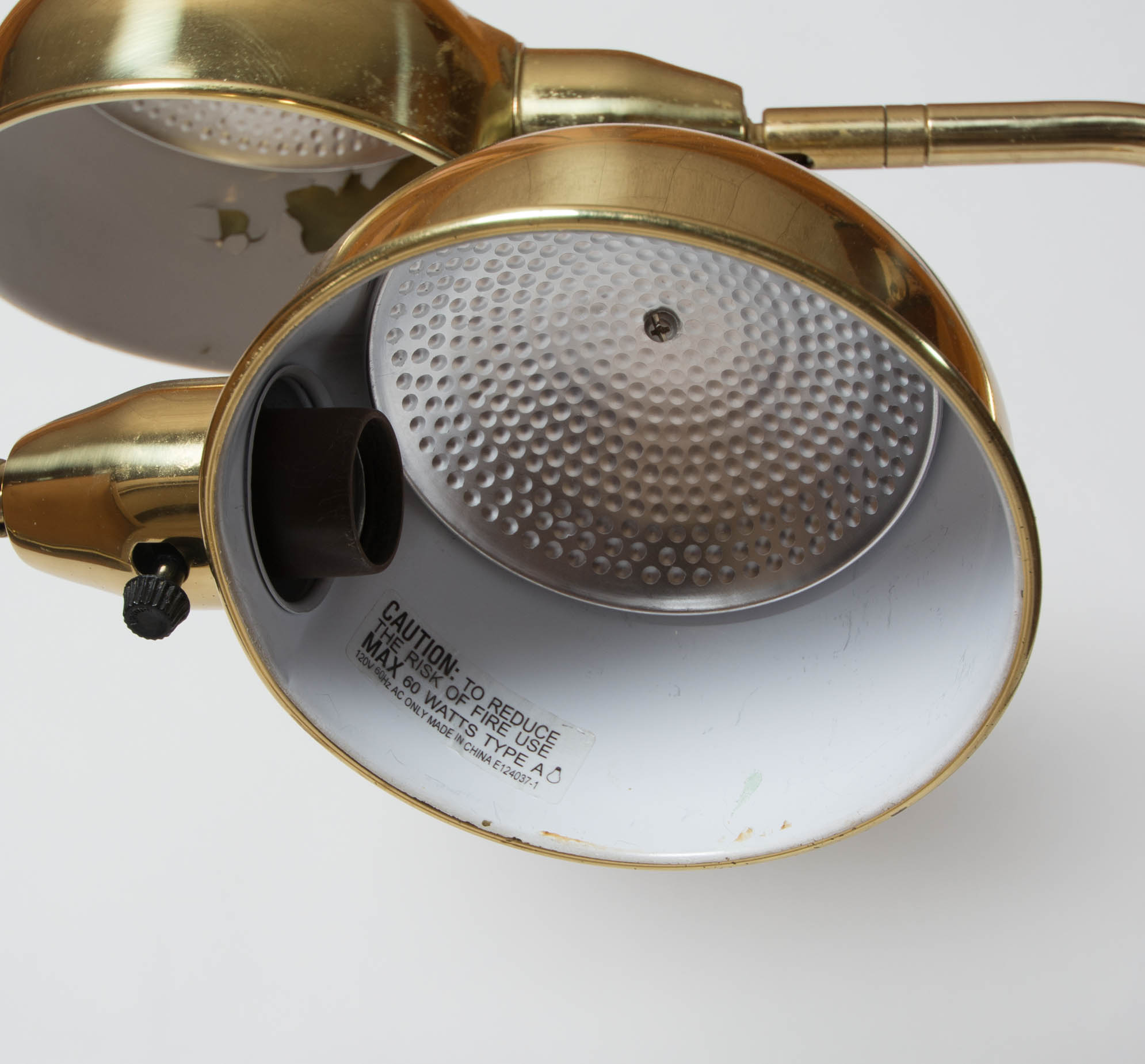 Pair of Brass Finish Floor Lamps