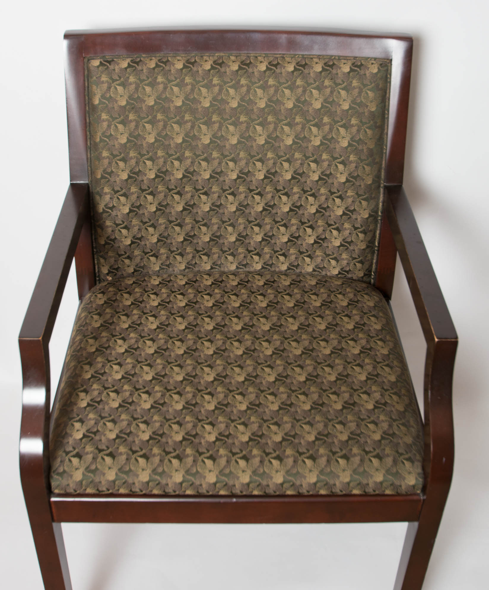 Pair of Patrician Furniture Green Upholstered Side Chairs