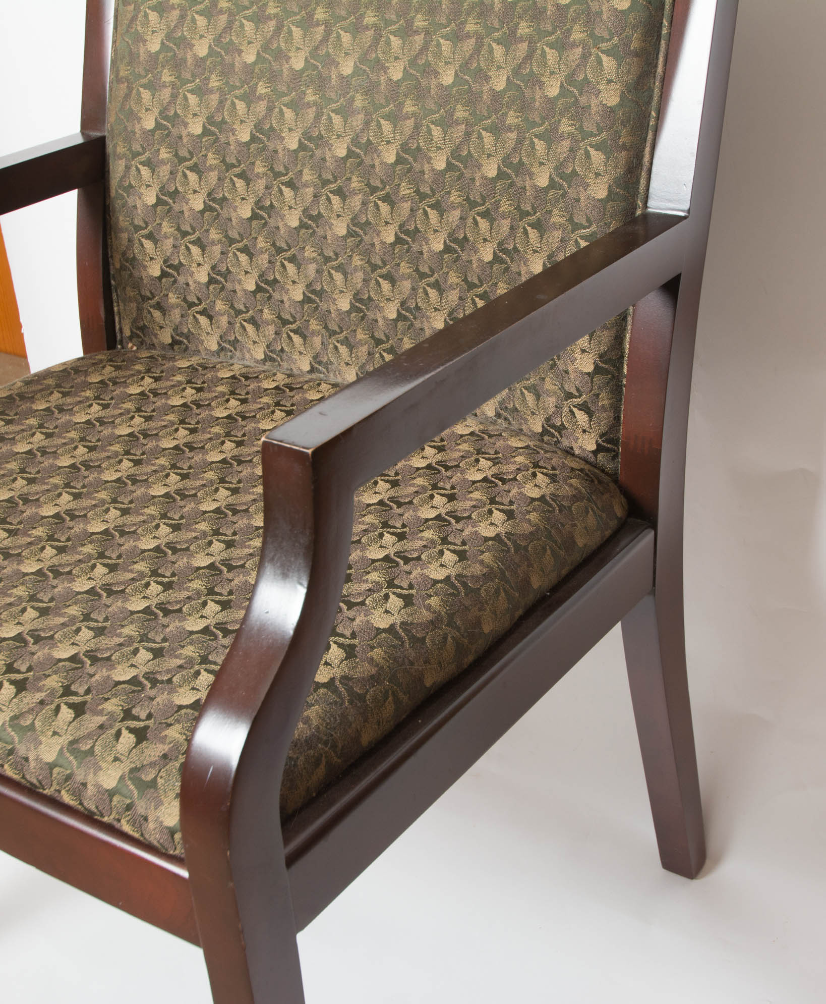 Pair of Patrician Furniture Green Upholstered Side Chairs