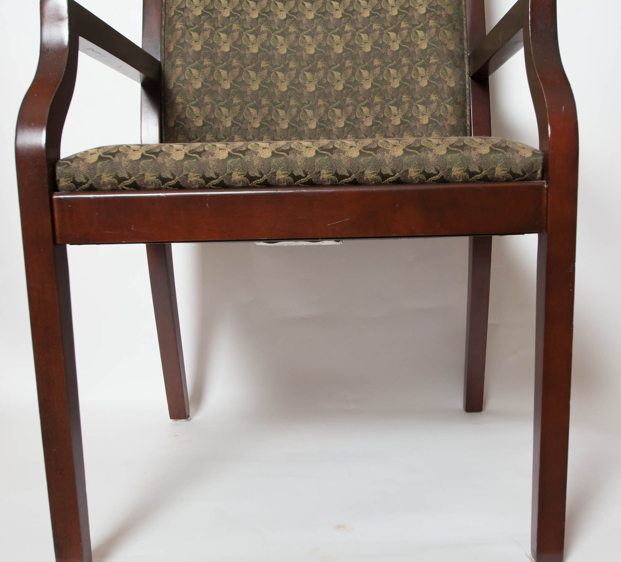 Pair of Patrician Furniture Green Upholstered Side Chairs