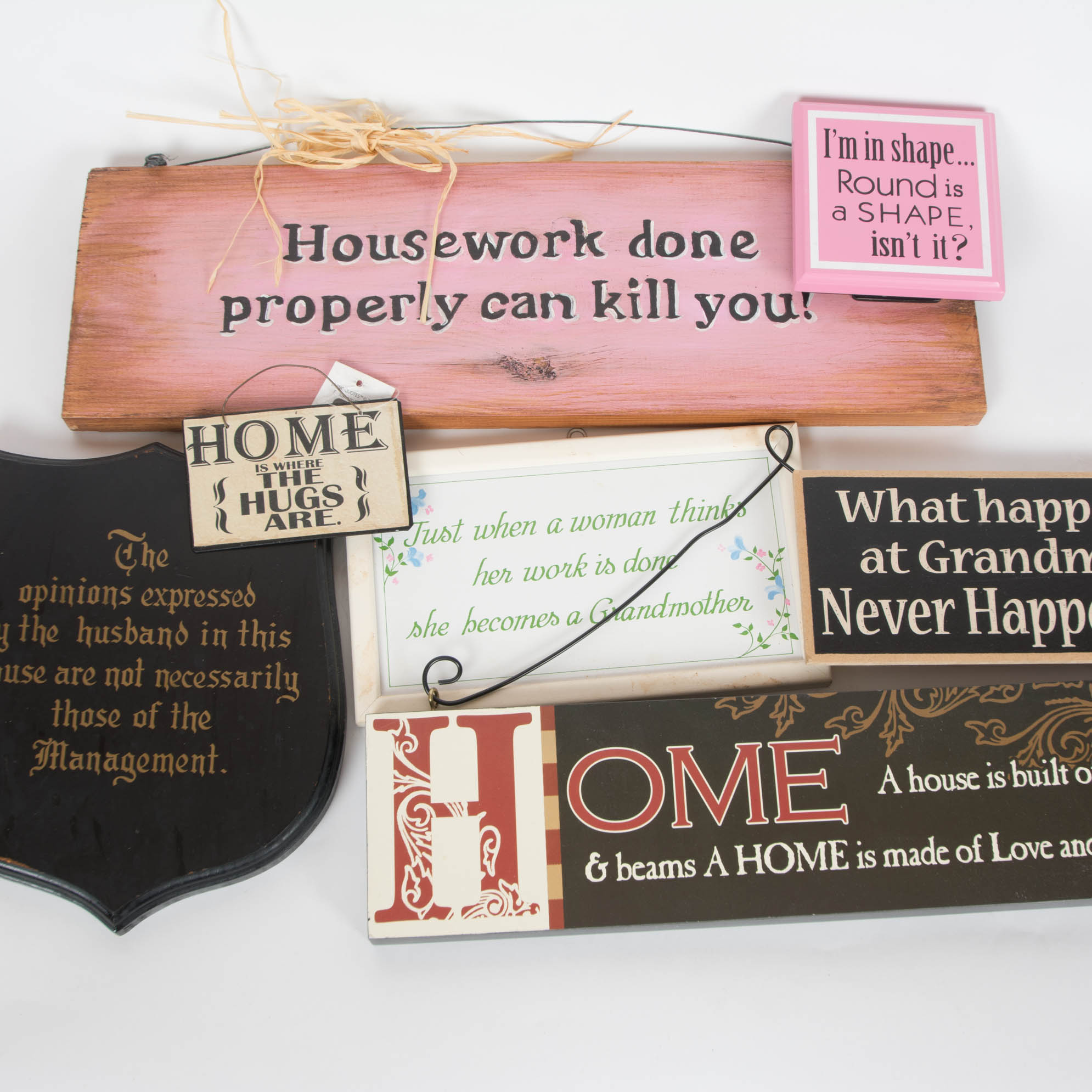 Set of Six Whimsical Signs
